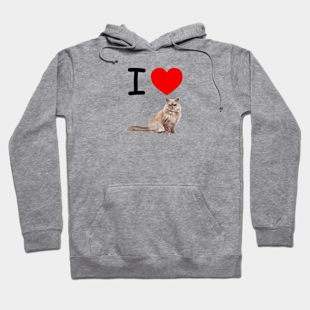 I HEART  PERSIAN CAT Hoodie by EmoteYourself